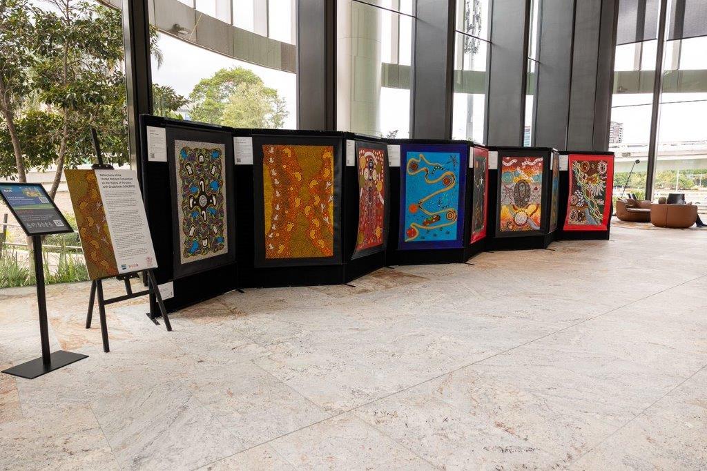 Image of First Peoples artworks in a gallery style