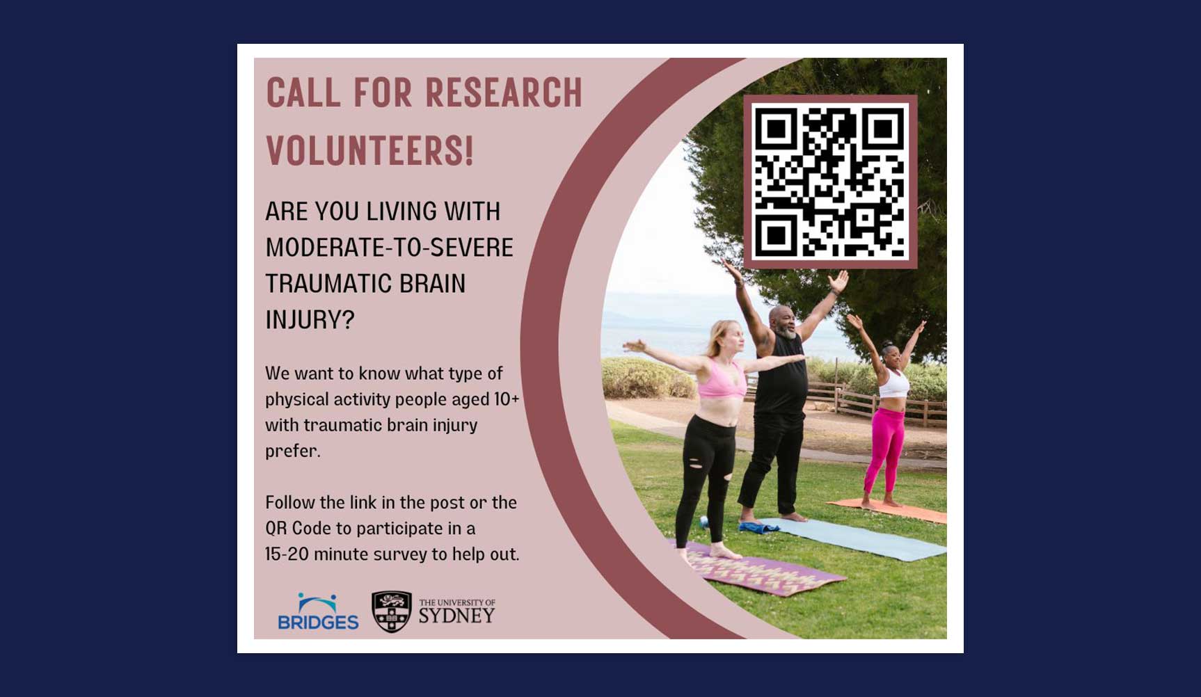 QR code link to BRIDGES survey