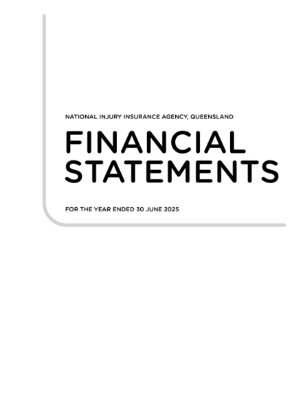 NIISQ agency annual report 2024-25 financial cover