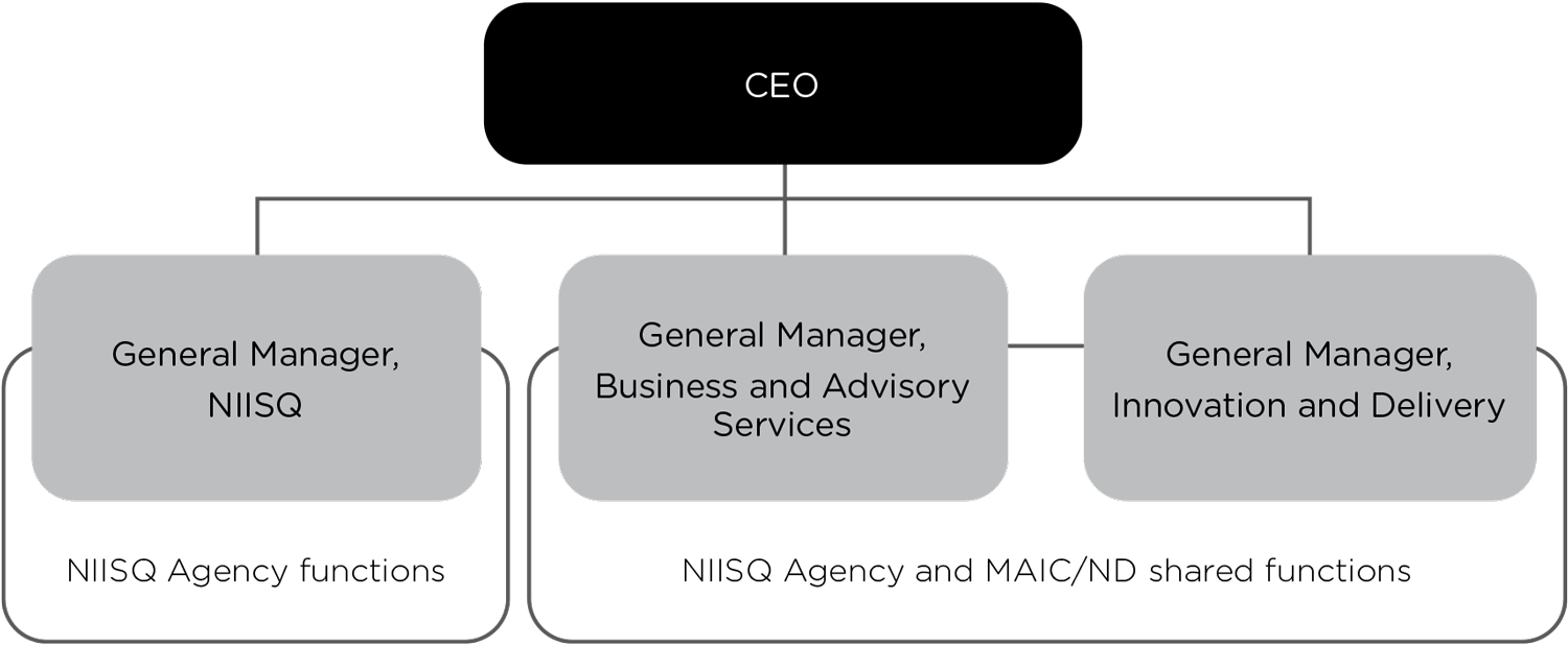 NIISQ agency annual report 2024-25 org chart