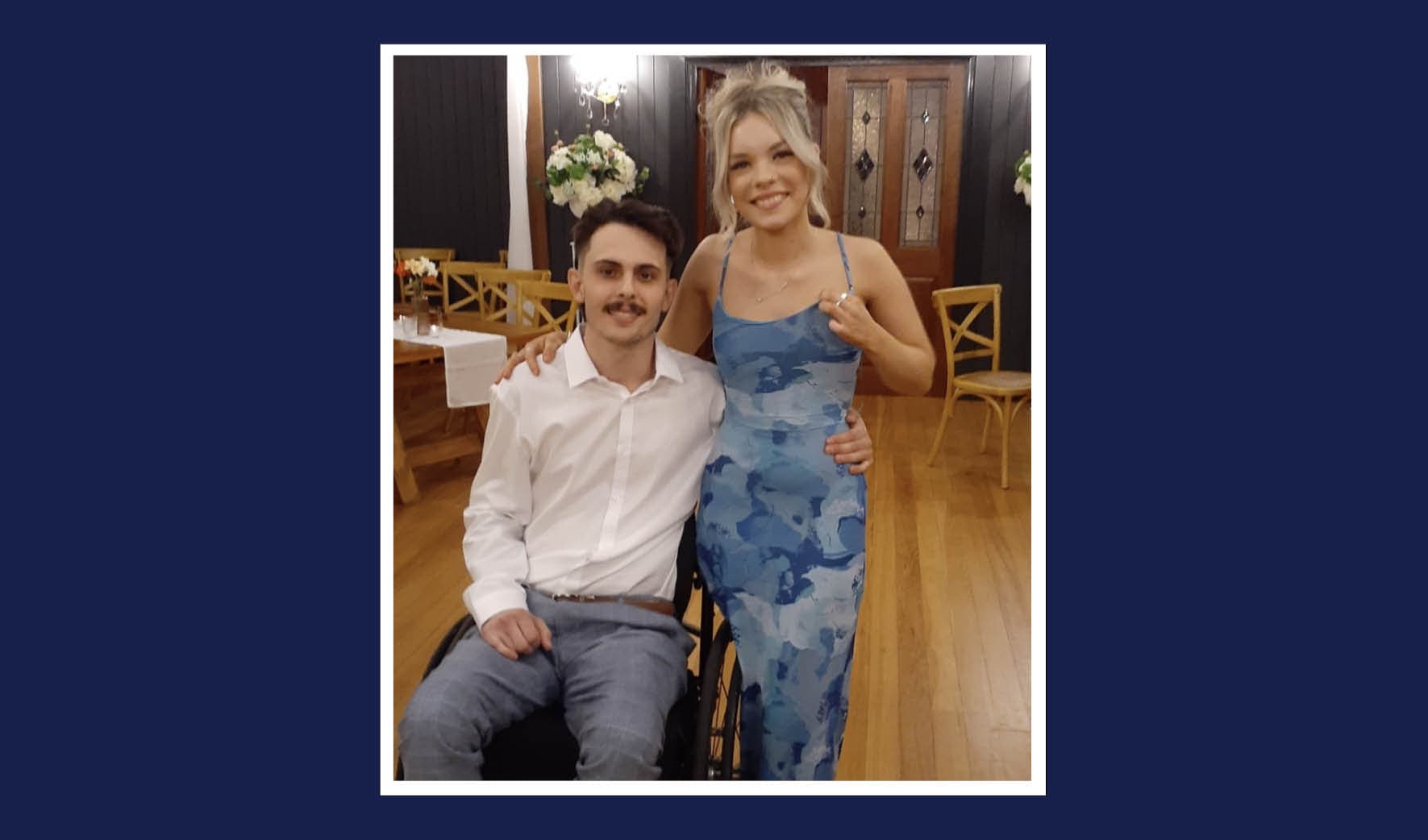 Daclan and partner wearing formal clothes.